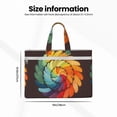 thumbnail image 3 of Handbag File Bag 15×10.6in Large Capacity Double Pocket Designed For Work Travel Travel Shopping Brown Tie-Dye Background Rainbow Colors (4), 3 of 8