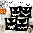 thumbnail image 3 of Pillow Covers Set of 4 Home Outdoor Decorative Halloween Black and White Pumpkin Throw Pillow Cases for Sofa Cushion Couch Pillowcase, 3 of 6