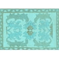 thumbnail image 1 of Ahgly Company Indoor Rectangle Abstract Light Blue Modern Area Rugs, 4' x 6', 1 of 4