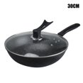 thumbnail image 1 of Frying Pan with Lid Non-Stick Granite Small Frying Pan Wok Multifunctional Easy to Clean for Kitchen - Pot & Lid, 1 of 7