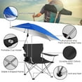 thumbnail image 2 of iMounTEK Camping Chair, Foldable Beach Chair with Clamp-On Adjustable Umbrella, Detachable Camping Lawn Chair for Outdoor Picnic BBQ Fishing, Black, 2 of 8