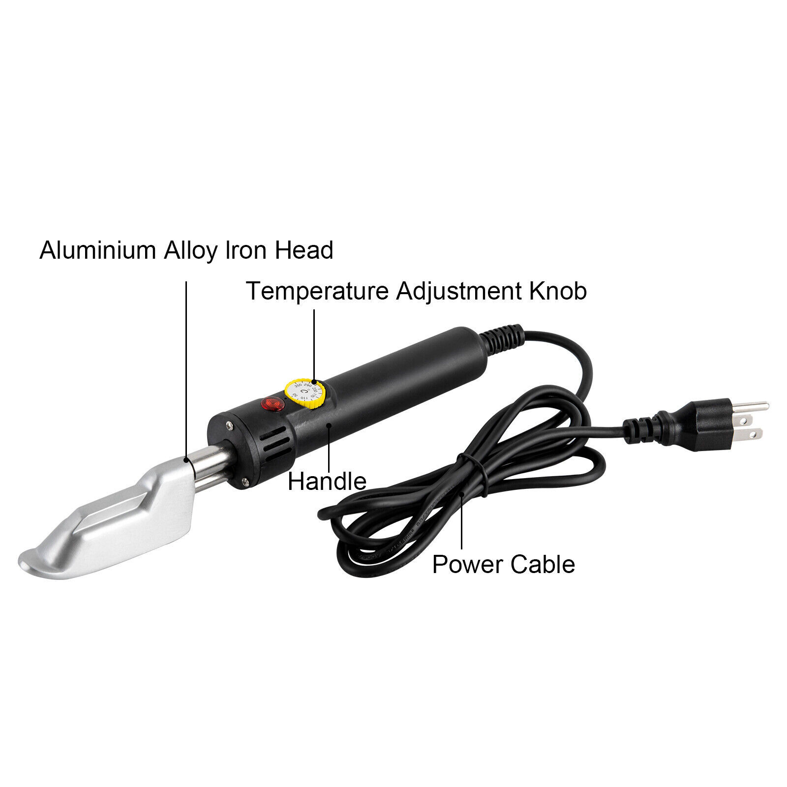 Portable Mini Iron,110V Corded Mini Irons for Crafts Quilting,Mini Leather Iron for Leather Clothes Shoes 50~350℃