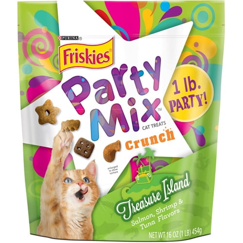 Friskies Party Mix Crunch Treasure Island Cat Treats 2.1oz. Pouch