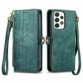 thumbnail image 2 of Nalacover Case for Samsung A32 5G, with RFID Blocking Card Slot Holder, Magnetic Flip Folio Purse Case, PU Leather Zipper Handbag with Detachable Lanyard Strap for Samsung Galaxy A32 5G, Green, 2 of 12