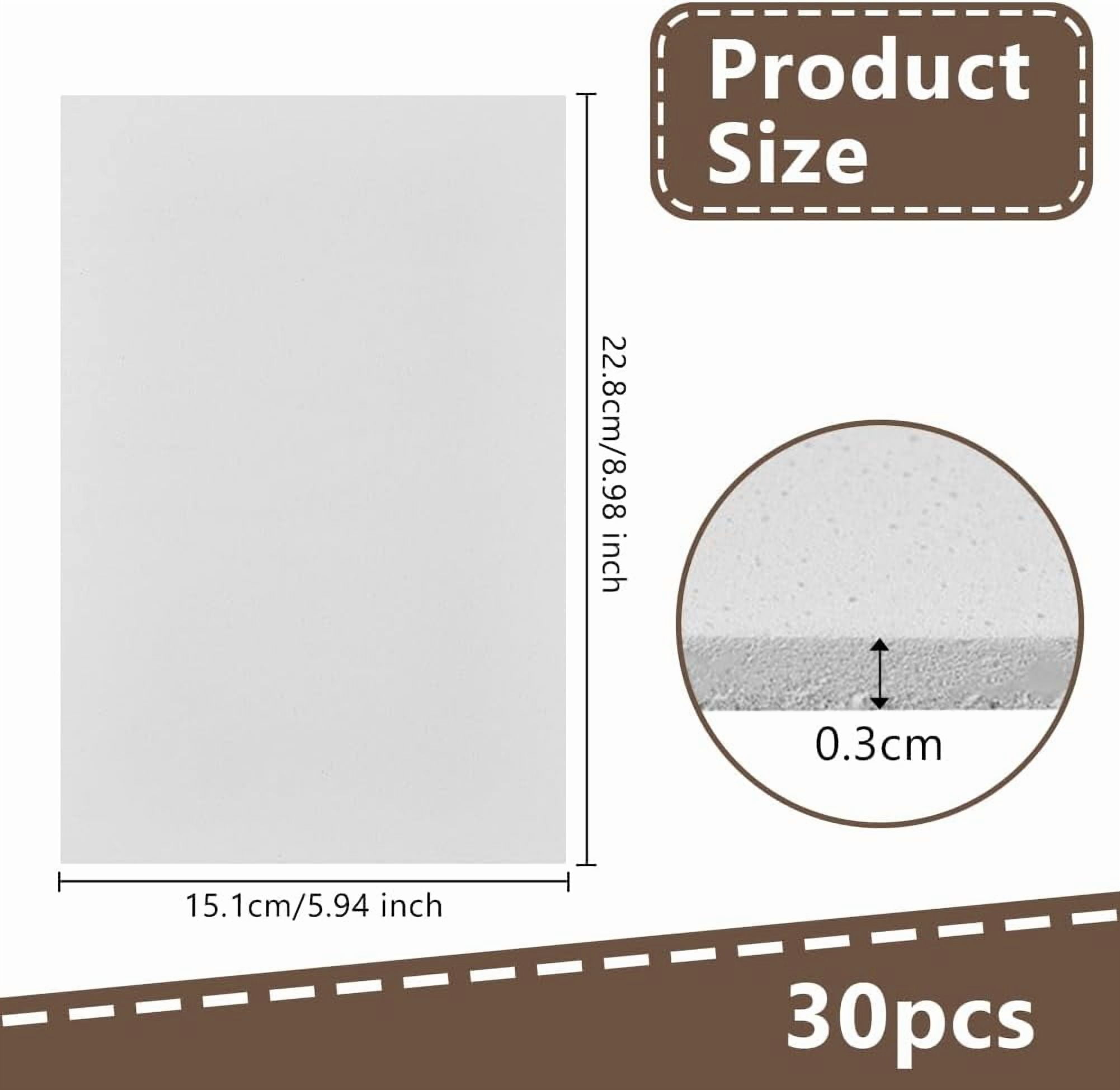 30Pcs 3mm White Embroidery Foam 6x9 Inch EVA Foam Sheets Embroidery Craft Foam Rectangle Foam Sheet Cosplay Foam