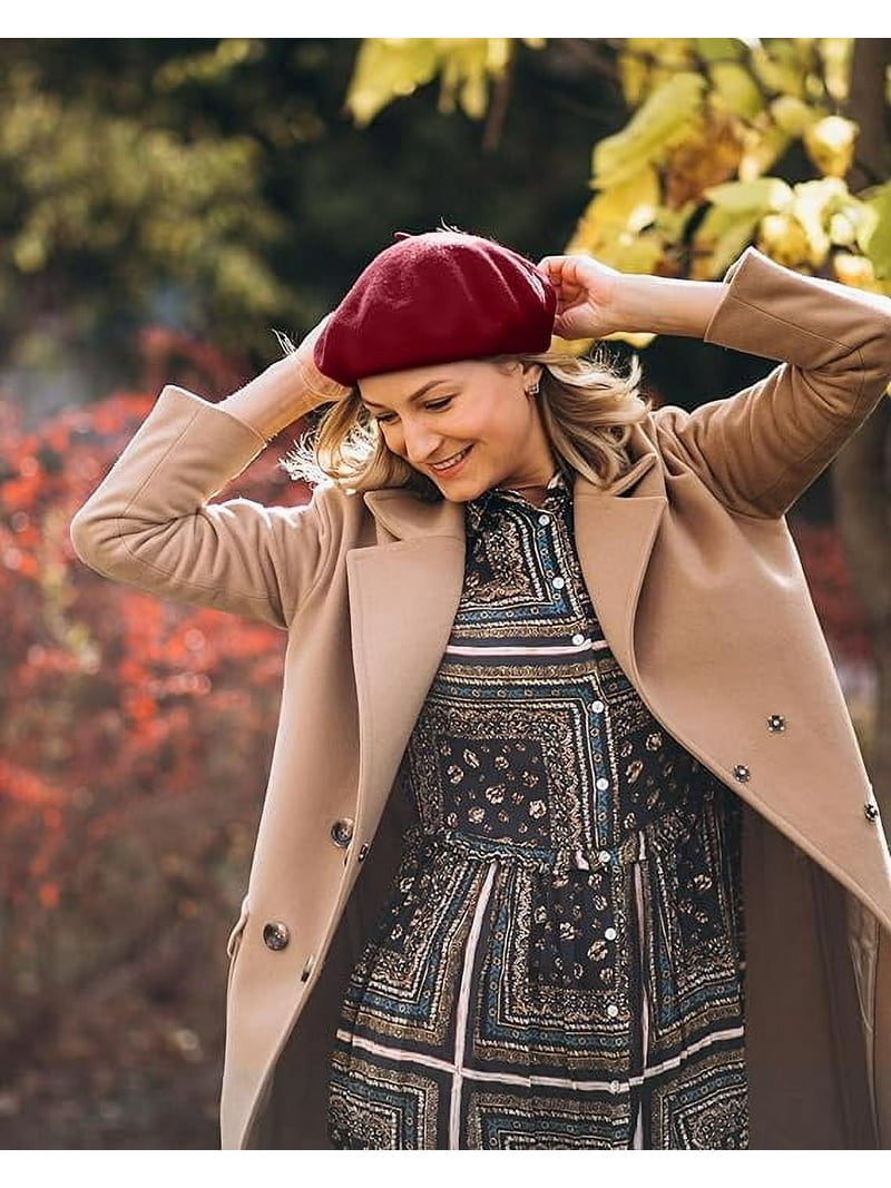 &nbsp;Ladies Solid Colored French Beret - Walmart.com display picture 1