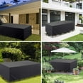 thumbnail image 6 of Patio Furniture Cover Sectional Outdoor Waterproof Square Rectangular Table Chair Set Cover with Windproof Buckle 420D Heavy Duty Rain Snow Anti-UV Sofa Protector for Garden Yard Extra Large, 6 of 7