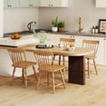 thumbnail image 6 of Costway Windsor Dining Chairs Set of 2 with Turned Legs Curved Spindle Back for Living Room Natural, 6 of 9