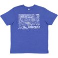 thumbnail image 3 of Inktastic Colorado Word Salad State Outline Youth T-Shirt, 3 of 5