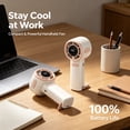 thumbnail image 2 of Portable Fan, 1-100 Speed Handheld Fans with LED Display Screen, USB Rechargeable Battery, Lightweight Personal Cooling for Women Men Indoor Outdoor Travel-White, 2 of 8