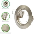 thumbnail image 3 of Set of 12 mounting frames for recessed spotlight SD-863 brushed stainless steel with GU10 socket, 3 of 5