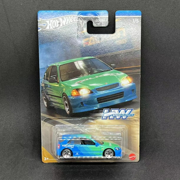 Nuevo modelo Hot Wheels original versión avanzada 1/6 aleación Honda civic EK9 Porsche GDG44 coches colección para niños regalos de Halloween juguetes
