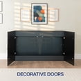 thumbnail image 3 of VIVO Black Motorized Vertical Lift Concealed TV Cabinet, Hold 32”-55” TVs, 3 of 8