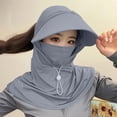 thumbnail image 4 of Windproof Hat Windproof Face Mask Casual and Fashionable Solid Color Ice Silk Sunscreen Mask and Hat for Head, Face, and Neck Protection, 4 of 5