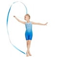 thumbnail image 3 of Oudiya Girls' Gymnastics Leotards With Shorts Sparkly Biketards Sleeveless Cute Ballet Dancewear Blue for 3-4Y, 3 of 8