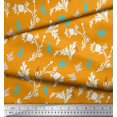thumbnail image 3 of Soimoi Georgette Viscose Fabric Leaves,Floral & Rabbit Animal Decor Fabric Printed Yard 42 Inch Wide, 3 of 3