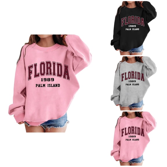 Girls Graphic Print Crewneck Sweatshirt, Cute Drop Shoulder Long Sleeve Pullover Top, Trendy Oversized Casual Loose Top for Girls 3-12T
