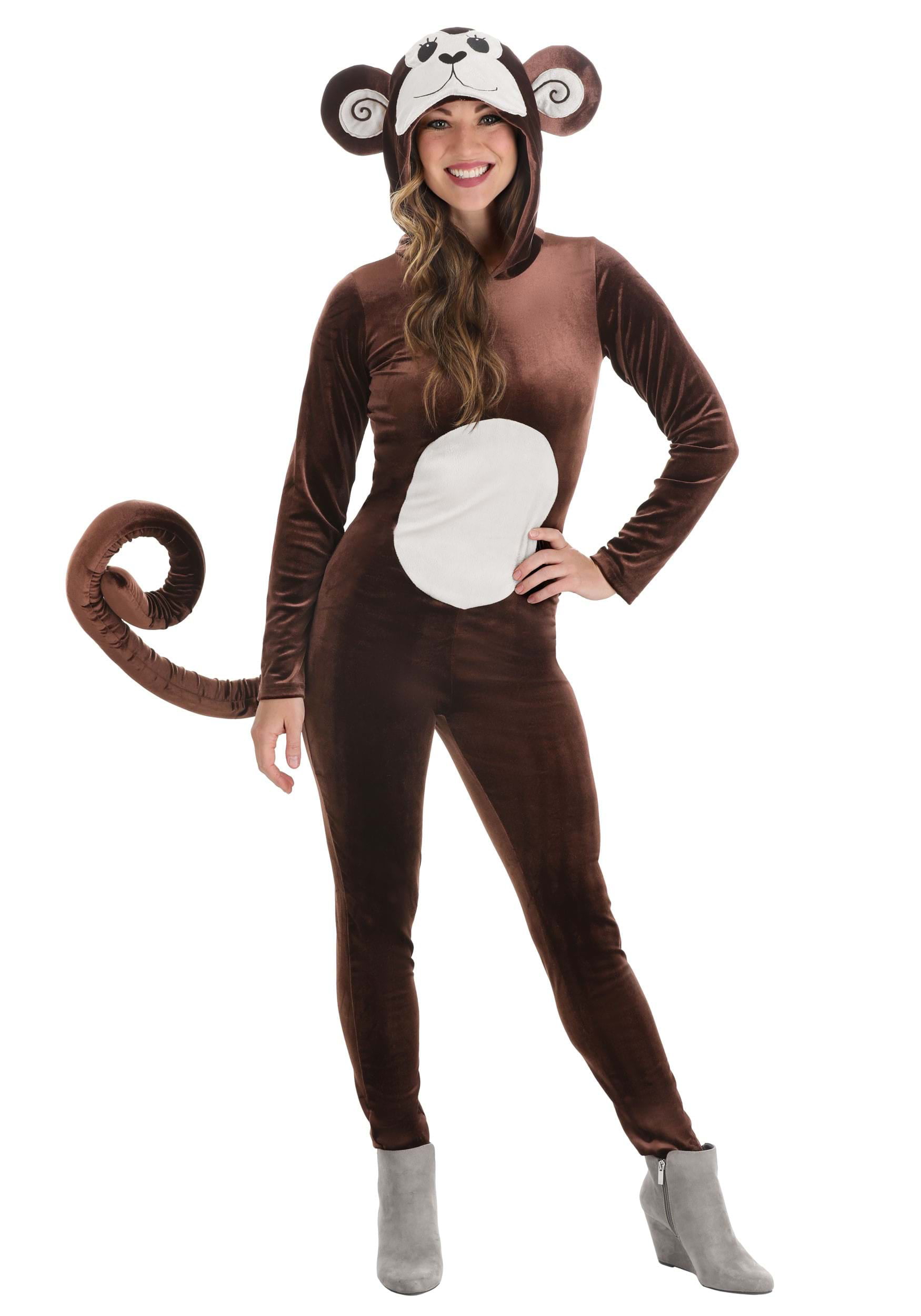 Women's Jumpsuit Monkey Around Costume - Walmart.com