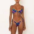 thumbnail image 2 of Conjuntos de bikini Prolriy para mujer, traje de baño para mujer, ropa de playa, moda de baño de verano dividido, trajes de baño estampados, conjunto de tankinis, trajes de baño para mujer, azul S, 2 of 5