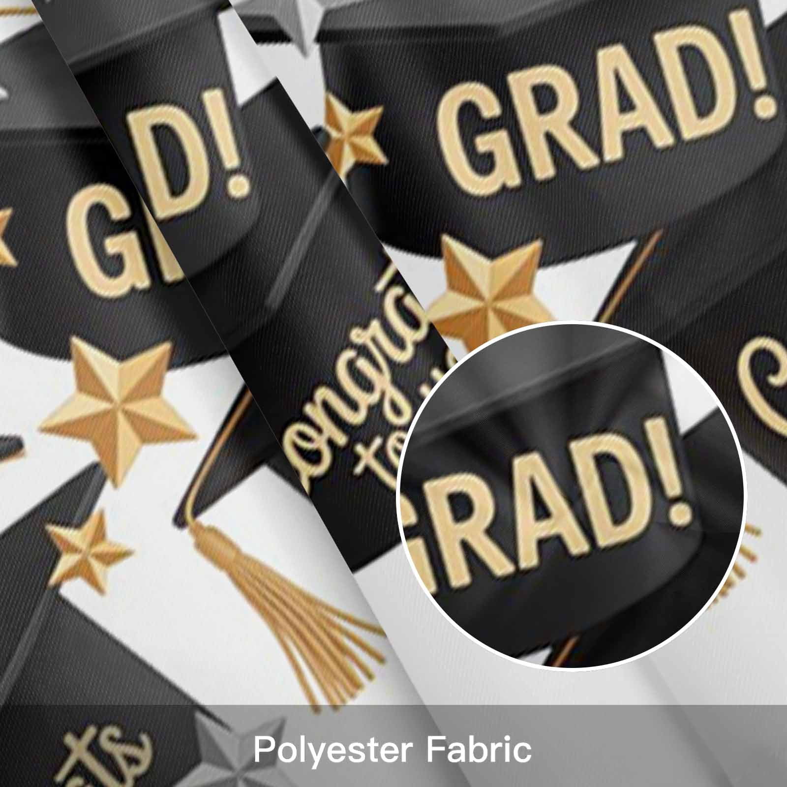 Congrats to You Valances for Windows GRAD Graduation Hat Three-Dimensional Stars Rod Pocket Cafe Window Treatments Valance Curtains for Kitchen Bathroom Laundry Basement Windows 60"x18"