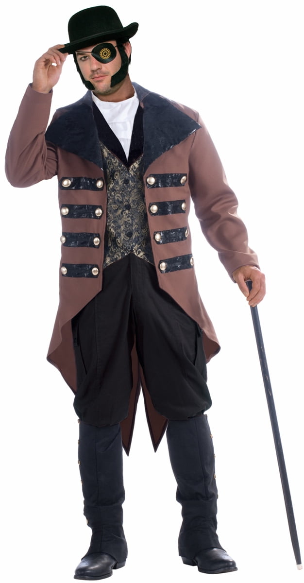 Steampunk Jack Adult Costume Big X-Large Victorian Coat Vest Jabot Halloween