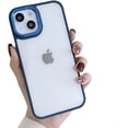 thumbnail image 6 of for iPhone Case,Luxury Matte Slicone Frame ElectroPlated Metal Lens + Buttons Clear Soft Shockproof Phone Case (Pink,iPhone 14), 6 of 6