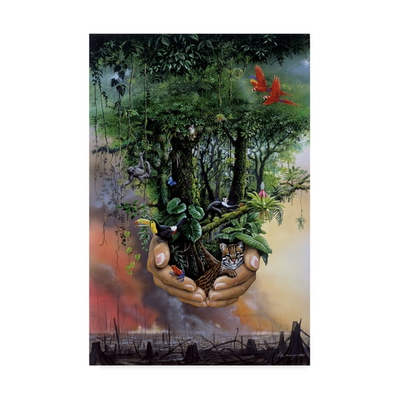 Trademark Fine Art 'Save The Rainforest' Canvas Art by Harro Maass