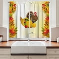 thumbnail image 2 of Ambesonne Turkey Kitchen Curtains, Cornucopia and Poultry, 55"x39", Multicolor, 2 of 3