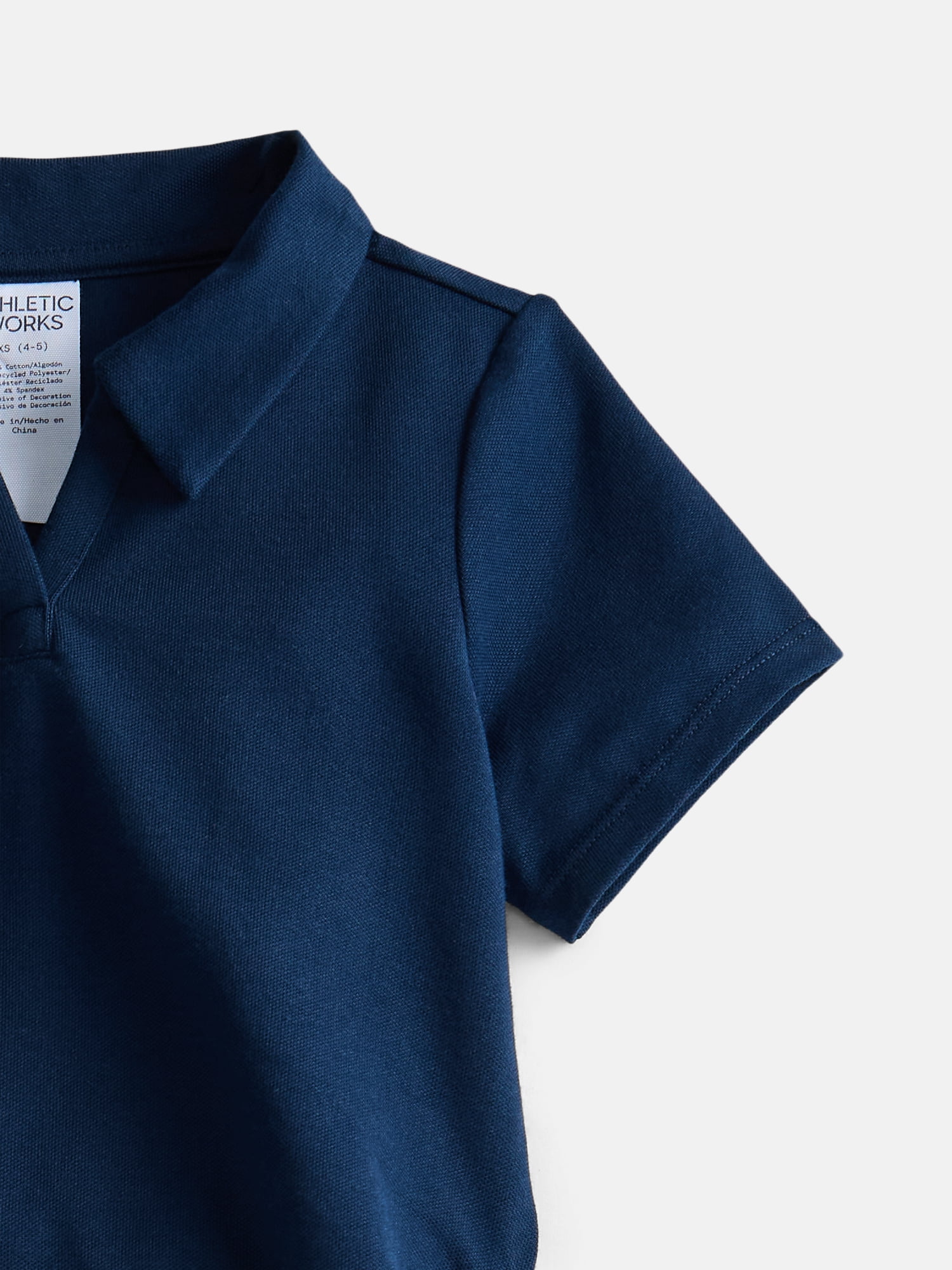 Athletic Works Girls Active Polo Pique Top, Sizes 4-18