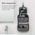 thumbnail image 4 of Multi-functional Travel Toiletry Organizer with 300D Polyester Fabric - Spacious 24.5x52cm Open Size, Lightweight 235g, Water-Resistant Design for Cosmetics & Toiletries in Black/Grey/Purple/Rose, 4 of 6