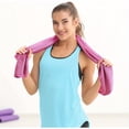 thumbnail image 2 of LOVEVER 4-Pack Large Cooling Towels (40x12 Inches) - Quick-Dry  Fast-Acting Cooling - Soft  Lightweight & Compact for Gym  Travel  Sports  Beach  Spa - Includes Zippered Storage Bag - Non, 2 of 7