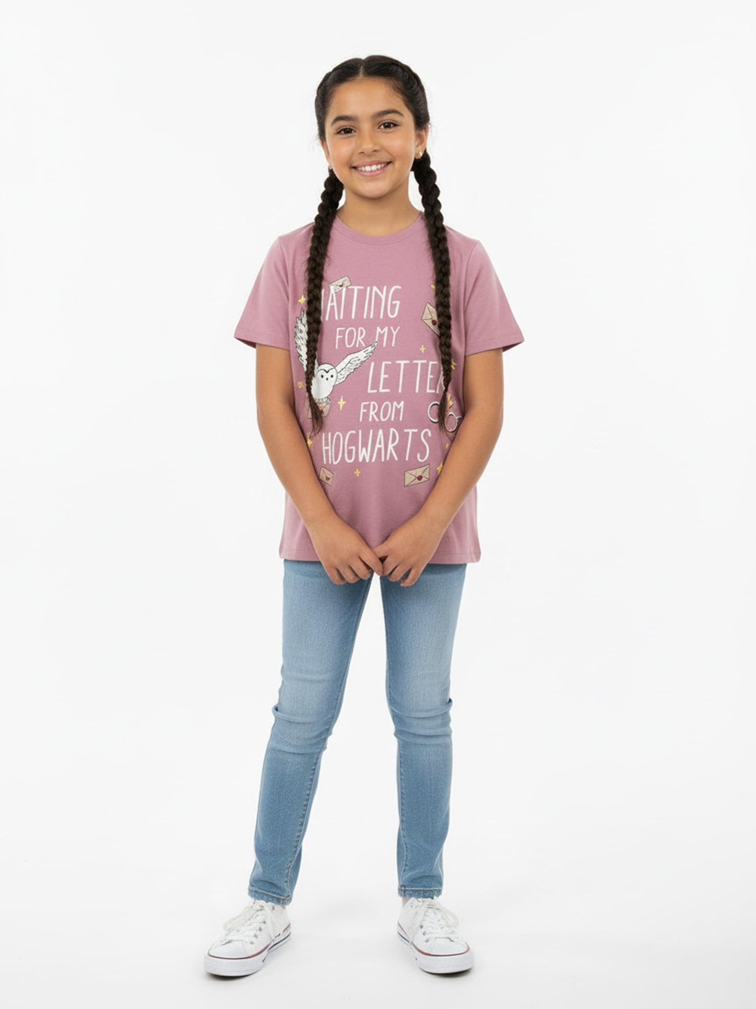 Harry Potter Girls and Big Girls Waiting for Hedwig Graphic Tee, Sizes 4-16