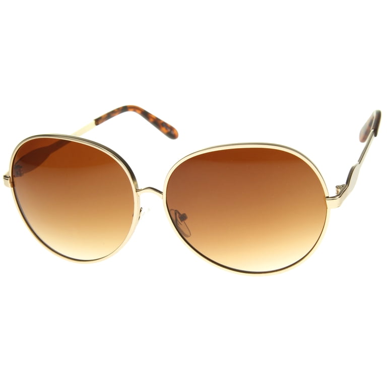 Women\'s Sunglasses with Amber Lenses - Sleek Metal Frame Amber Womens Fashion Cat Eye Sunglasses main image 4