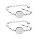 thumbnail image 4 of 5PCS Pulseras de acero inoxidable Bandejas de bricolaje Pulseras Accesorios de cadena de mano para estudiantes Mujeres Amor, 4 of 7