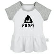 thumbnail image 1 of Oh Poop! Funny Dresses For Baby, Newborn Babies Skirts, Infant Princess Dress, 0-24M Kids Graphic Clothes (Gray Raglan Dresses, 6-12 Months), 1 of 4