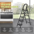 thumbnail image 5 of Wedyvko  5 Step Ladder, Folding Step Stool with Wide Non-Slip Pedal and Comfort Handgrip for Household and Office, Lightweight 330lbs Capacity Step Ladder, Black, 5 of 7