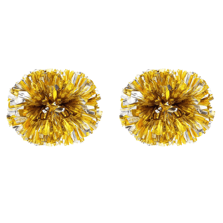 YOUHO Cheerleading Pom Poms with Baton Handle for Team Spirit Sports Dance Cheering Kids Adults(2 packs)