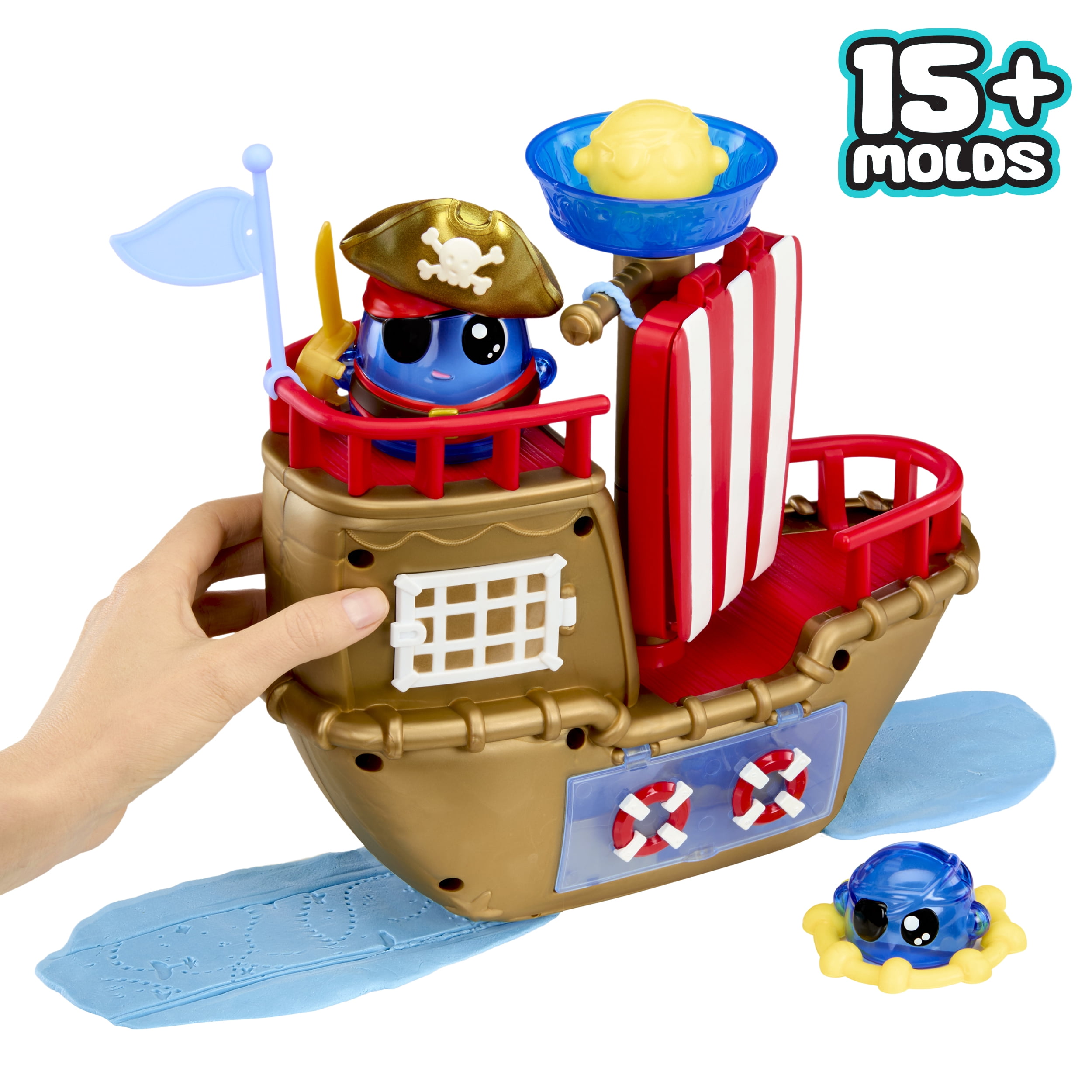 DohKins Pirate Ship Playset & Pirate - Scented Dough that Never Dries, DIY Kids Gift, Ages 3+