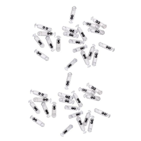 40 Piezas de Sonajeros Blancos, Señuelos , Sonajeros de Cebo, Tubo de Inserción Diseñado con DYNWAVEMX Sonajeros para señuelos de pesca