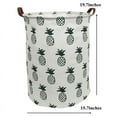 thumbnail image 6 of HIYAGON Collapsible Round Storage Bin / Large Storage Basket / Clothes Laundry Hamper / Toy Books Holder ( Round - Black Pineapple ), 6 of 7