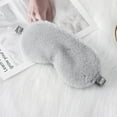 thumbnail image 2 of ZQUUVOU Unisex Silk Eye Masks for Sleeping Soft Furry Faux Fur Satin Stuff Travel Nap Eyeshade Cover for Women Men Gift Gray, 2 of 3