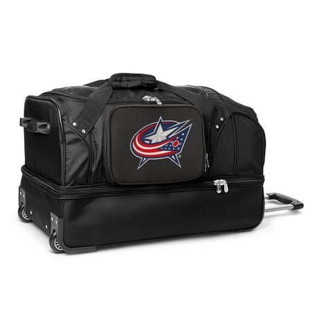 MOJO Columbus Blue Jackets Black 27 2-Wheel Drop Bottom Rolling Duffel Bag