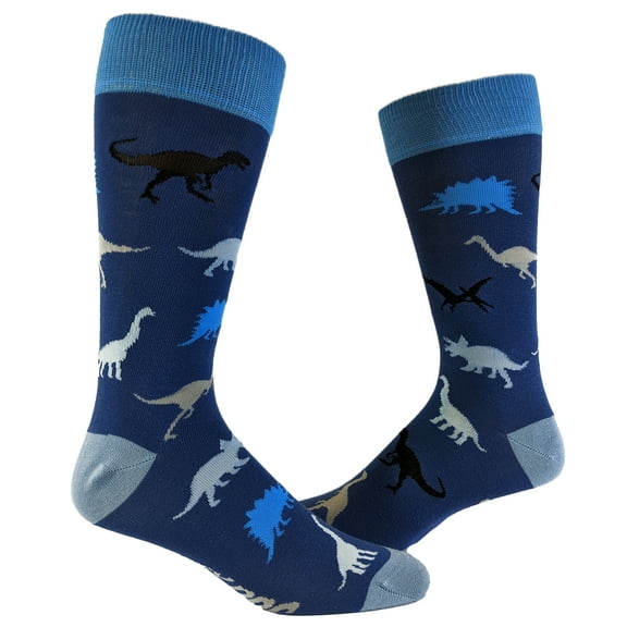 Men's Dinosaur Socks Funny Jurassic Prehistoric T-Rex Dino Lover Novelty Footwear