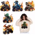thumbnail image 1 of 6 piezas de calcomanías termoadhesivas de dinosaurios para camisetas, ropa, camisetas, diseños termoadhesivos., 1 of 9