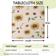 thumbnail image 2 of Yellow Brown Green Leaf Sunflower Pattern Square Fitted Tablecloth with Elastic Edge,Square Table Cover,Washable Elastic Table Cover for Home Kitchen Party Decor 36"x36", 2 of 6