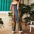 thumbnail image 4 of Iaqnaocc 4th of July Womens Jumpsuit Patriotic American Flag Stars Sleeveless Jumpers Freedom Adjustable Strap Jumpsuits 1776-2026 Trendy Cotton Linen Overalls Deep Red L, 4 of 5