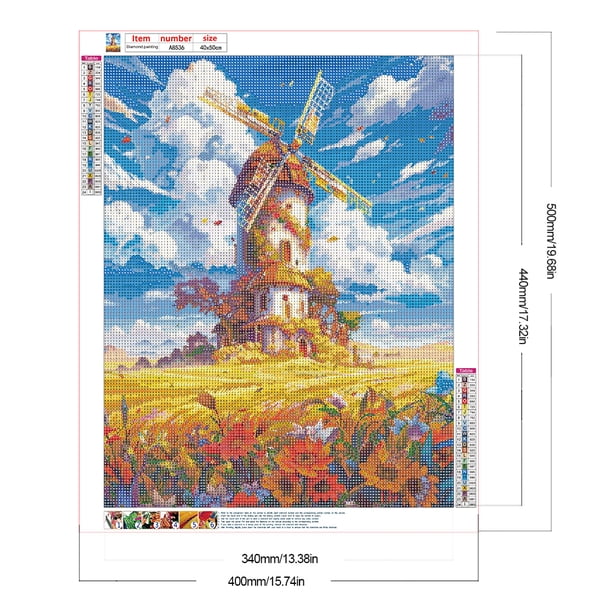 Kit De Pintura De Diamantes 5D KEYIFA - Cuadro DIY Paisaje Completo, Manualidades Para Adultos, 30x40cm