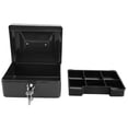 thumbnail image 4 of Dosaele Mini Steel Cash Box with Key Lock with 2 Keys  6.0” x 4.7” x 3.1”  Gray, 4 of 8