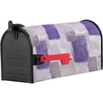 thumbnail image 4 of Mailbox Cover Purple Abstract Geometric Oil Painting Mailbox Covers Magnetic Standard Size,Post Box Cover for Outdoor Garden Yard,Grey Gradient Watercolor Art Mailbox Wraps Mailbox Decals 21x18in, 4 of 6