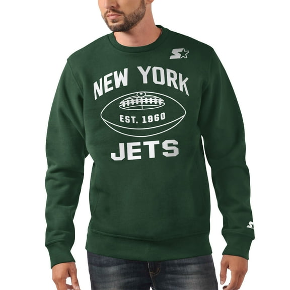 Men's Starter Green New York Jets Classic Fleece Sweatshirt
